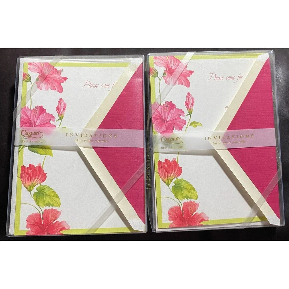 Invitations & Envelopes 2) boxes of 8 Tropical Splendor Design